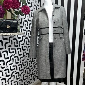 Liz Claiborne Black and Gray Trench Coat